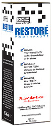Dr. Collins Restore Toothpaste with Novamin for rebuilding tooth enamel