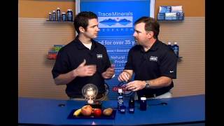 In this segment we introduce you to our flagship product, ConcenTrace Trace Mineral Drops and show how the minerals contained in ConcenTrace conduct electricity through an open circuit to light up a light bulb. ConcenTrace is a complex of over 72 ionic trace minerals that have been harvested from the Great Salt Lake in Utah, USA. This product is Kosher, vegan, gluten free and water soluble.